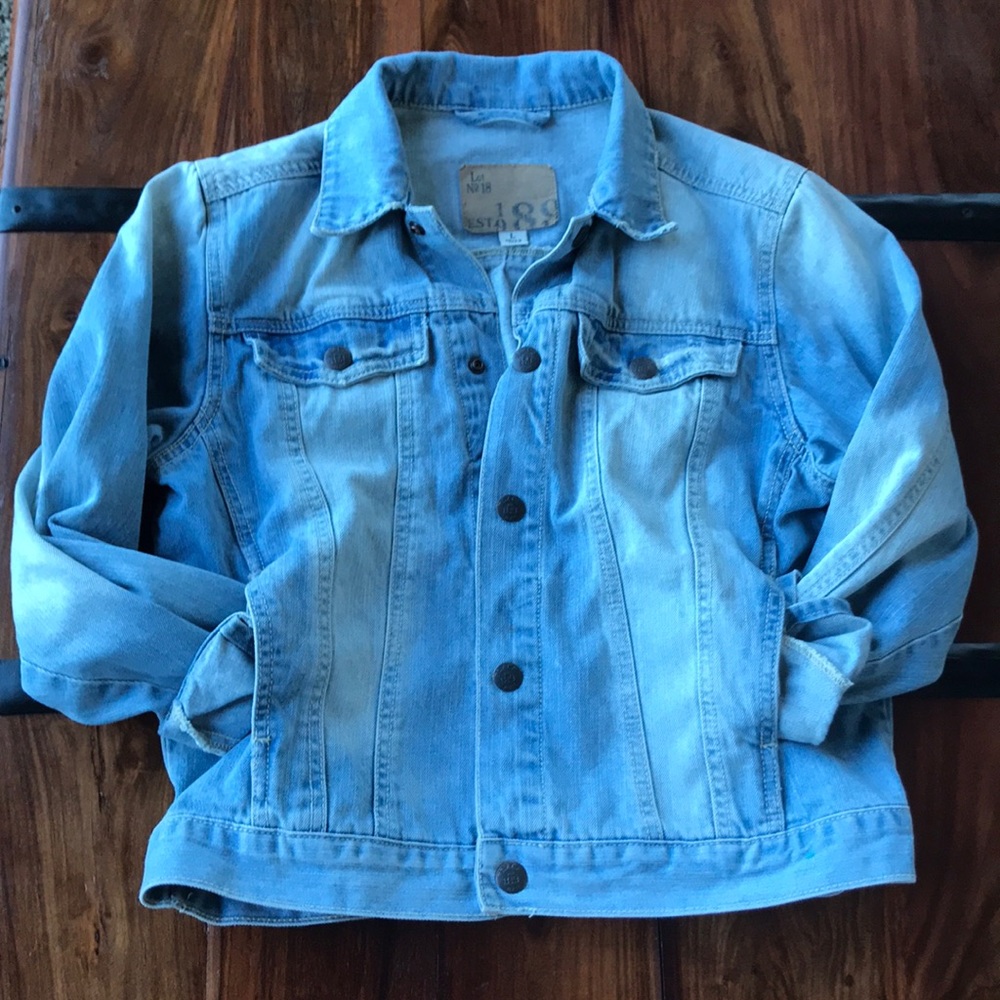 Anthropologie Light Blue Denim Jacket